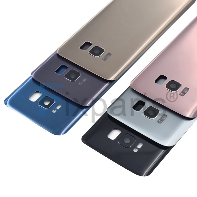 Новинка для SAMSUNG Galaxy S8 G950F Задняя крышка батареи с объективом камеры стеклянная