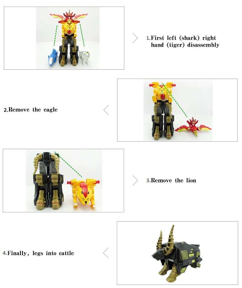 35 см 5 в 1 фигурки детей рождественские подарки игрушки Dinozords собрать трансформации робот динозавр Рейнджерс Megazord