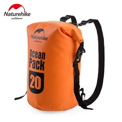 Naturehike 20л 30л Водонепроницаемый сухой мешок Сверхлегкий океан пакеты рафтинг сумки для хранения для отдыха на открытом воздухе Кемпинг Рыбалка Сухой Рюкзак - Цвет: 20L orange