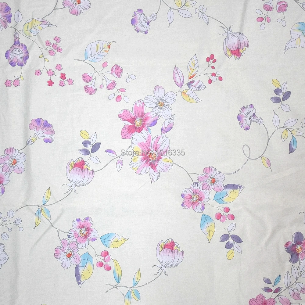 2018 Free shipping 160CM Width Flower Cotton Fabric / Floral Printed telas patchwork fabric | Дом и сад