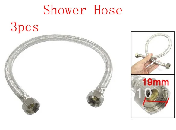 Ванная комната из нержавеющей стали гибкий шланг 50 см 19 7 &quot3 шт|pipe|hose pipes and reelshose