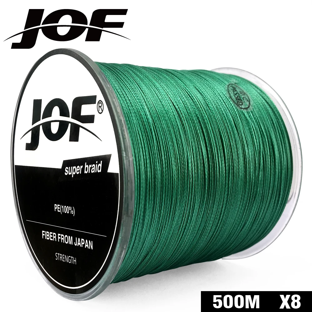 Рыболовная леска JOF 8 Strands 500M PE плетеная улучшенный Экстремальный супер сильный 22LB