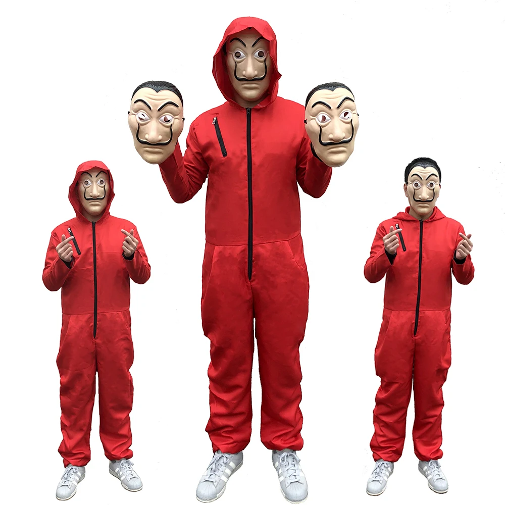 Маскарадный костюм бумажный дом La Casa De Papel Salvador Dali маскарадные костюмы на