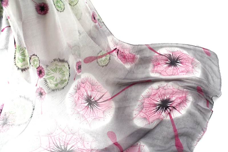 2016 Весна Лето Женщин Мода Полиэстер одуванчика Шарф 180 см * 90 7 Цвета|fashion mp3|fashion silk