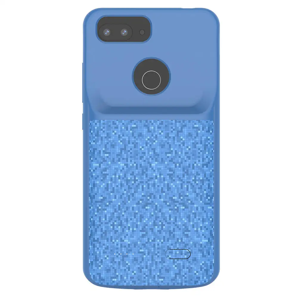 blue Для Xiaomi Mi 8 Lite чехол для зарядного устройства Smart 4700 Mah Чехол для аккумулятора power Bank для Xiaomi Mi 8 Lite чехол для зарядного устройства - Цвет: blue