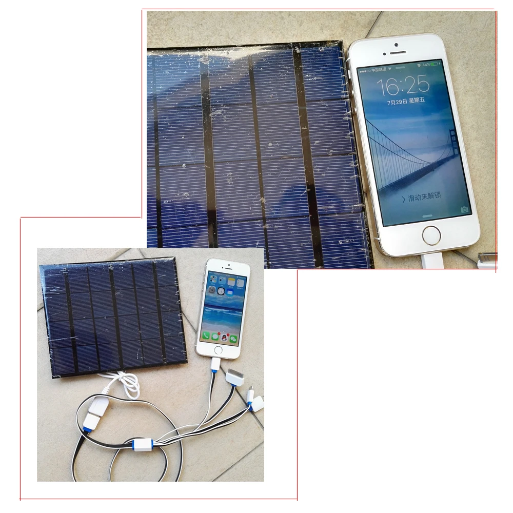 Портативное зарядное устройство USB на солнечной батарее 5 В 3 Вт для смартфона