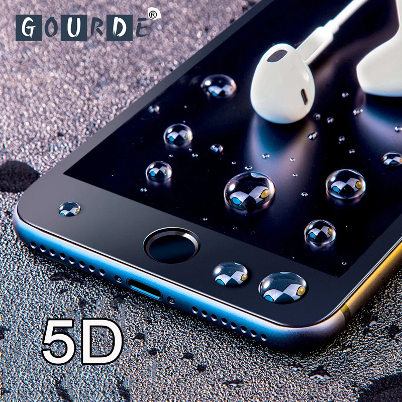 Гурд 5D закаленное Стекло на айфон 8 7 6s плюс полный край крышки Экран Защитная