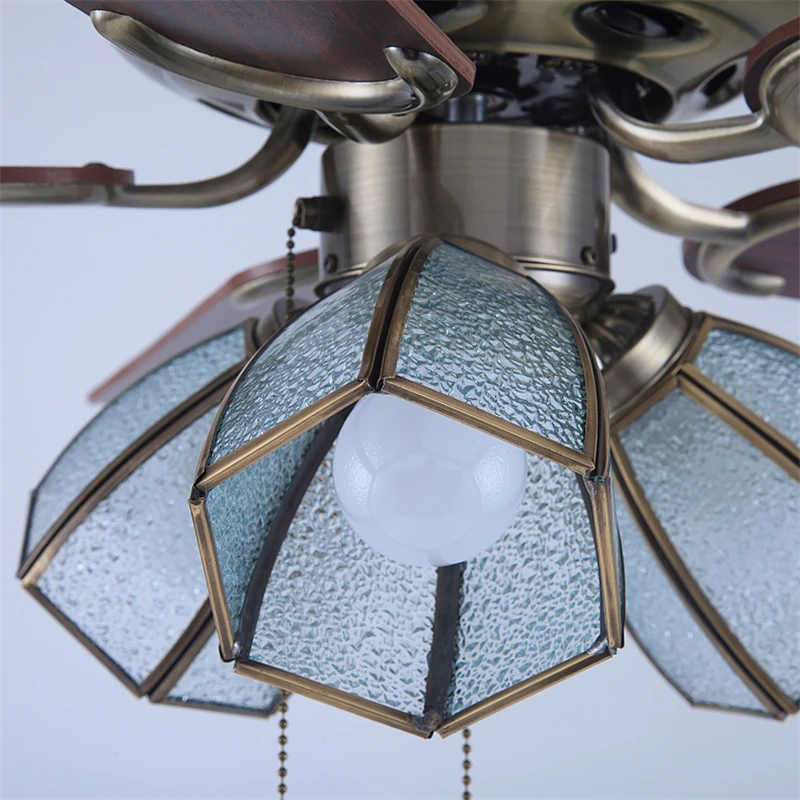 Европейский современный потолочный вентилятор TRAZOS в стиле ретро 42 дюйма с травой