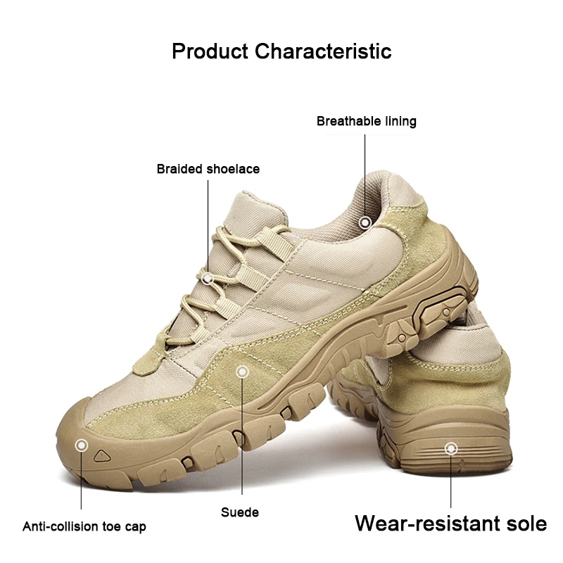 APTESOL Outdoor Climbing Mountain Sport Hiking Shoes for Man Non-slip Athletic Tactical Boots Clorts Men's Trekking | Спорт и