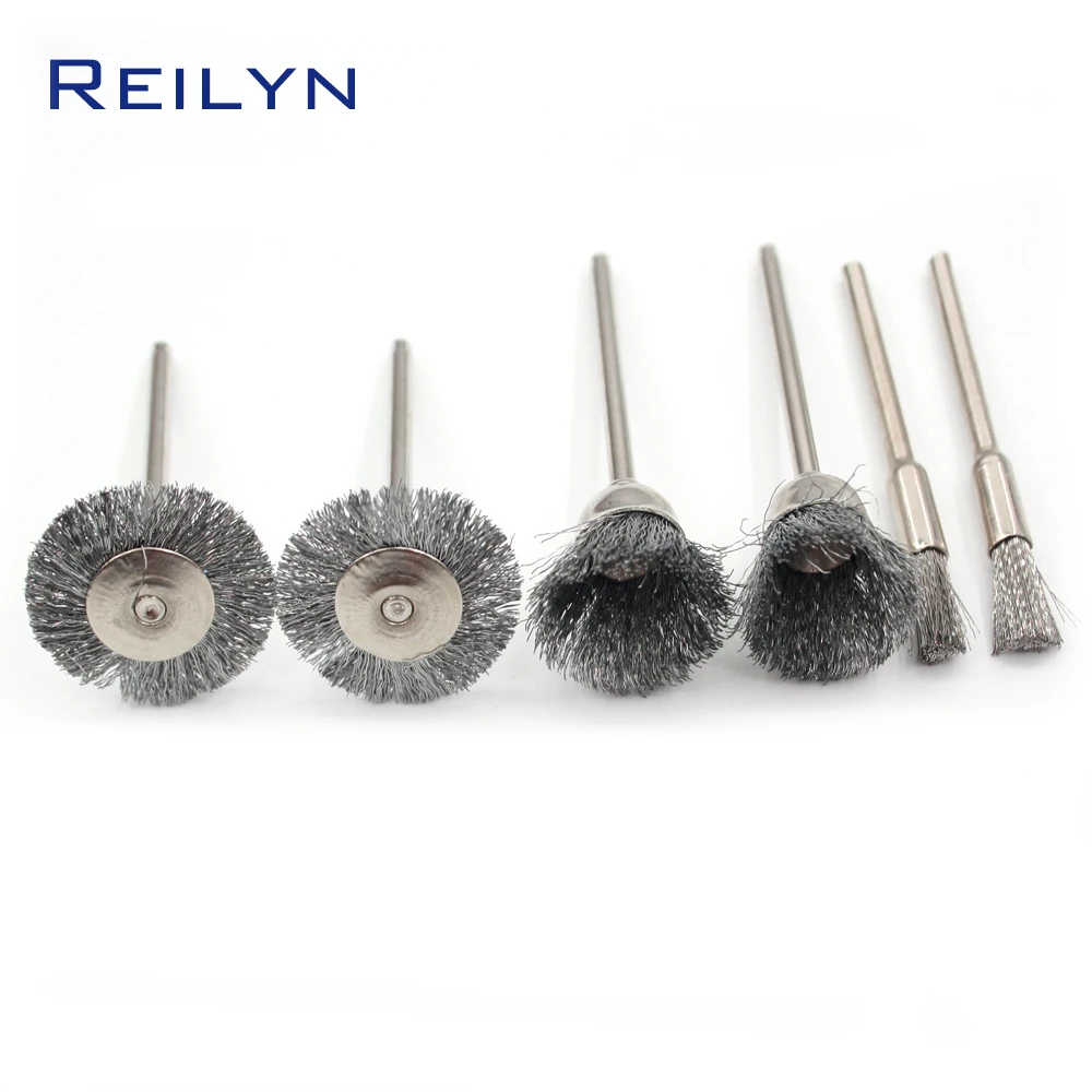 

6pcs Stainless steel wire brush metal wire brush roller rust removal wood working bits abrasive/polishing bits accessory