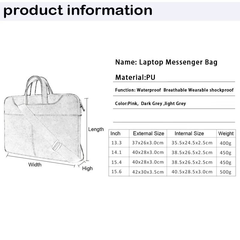 Оптовая продажа серая сумка для ноутбука через плечо 15 6 13 3 4 кожаная чехол