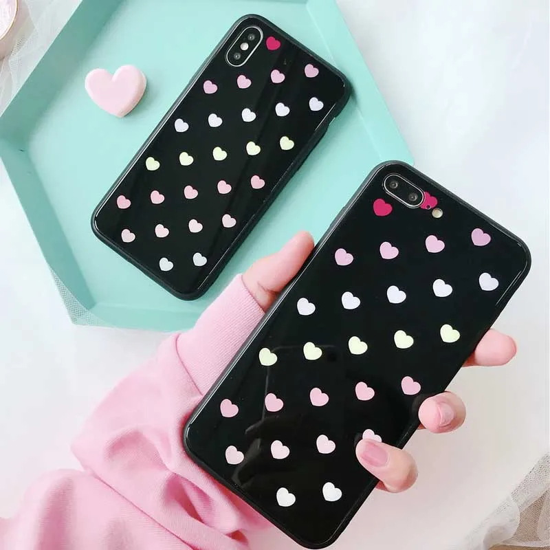 Jiban Love градиент Телефон чехол для iPhone X акриловое стекло основа iphone 6S 6plus 7 8 плюс
