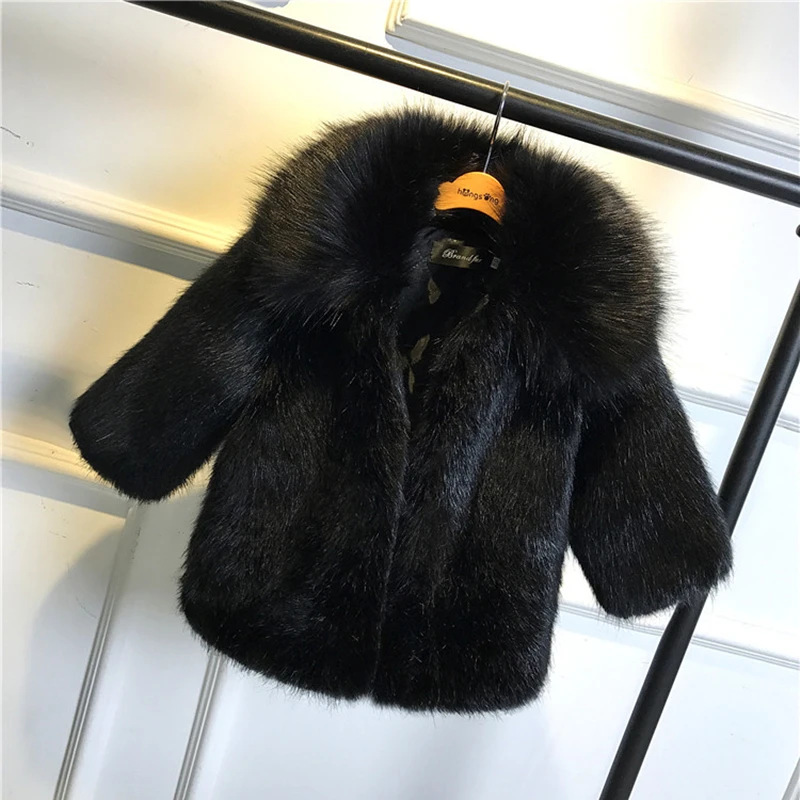 Зимние меховые пальто для мальчиков и девочек парки куртки из искусственного