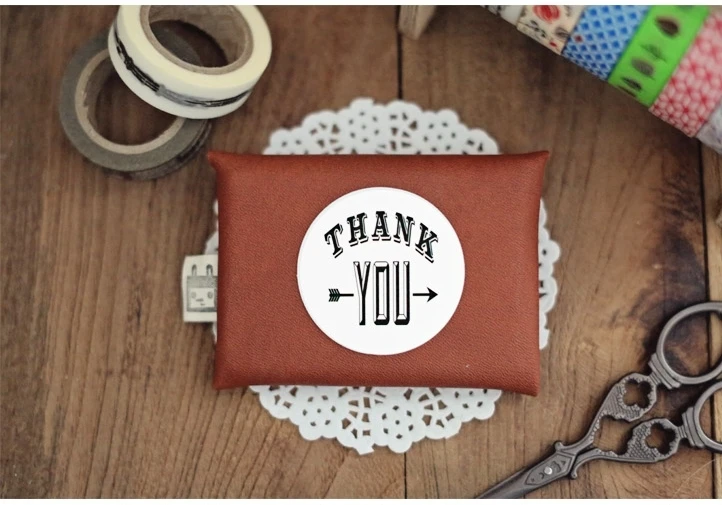 9 шт./лот 2018 Новое поступление черно-белая надпись Thank You ручной работы герметичная