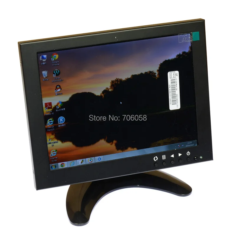 8 дюймовый ЖК монитор с цветным экраном BNC/TV AV VGA HD Пульт дистанционного управления