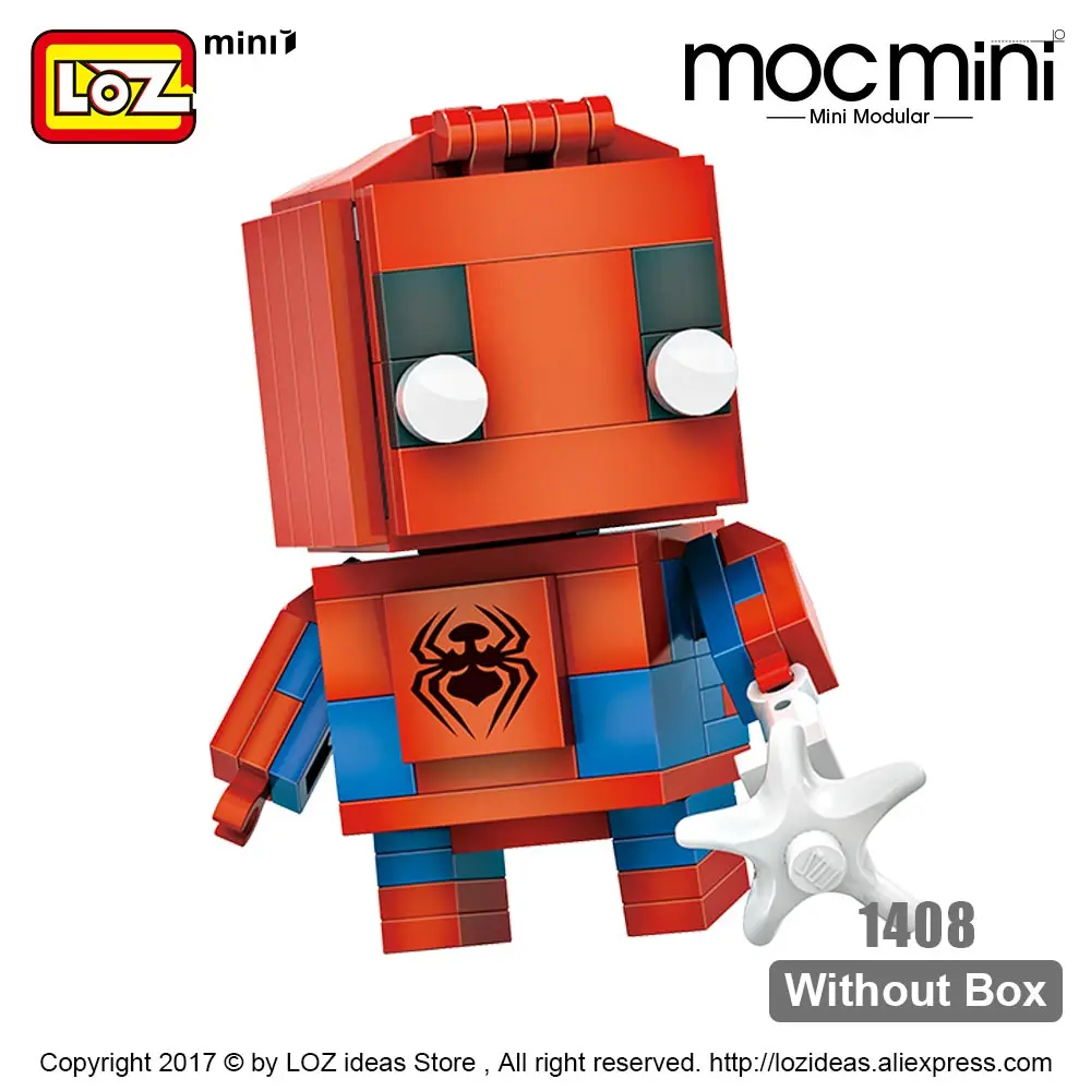 1408 Without Box Лоз мини-блоки Супер Герои Супергерои экшн-фигурка строительные сборочные игрушки и хобби brick Heads развивающие - Цвет: 1408 Without Box