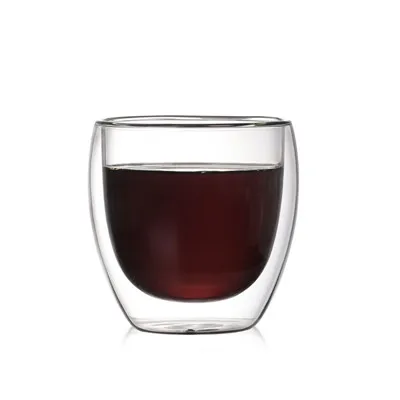 250ml 250/350/450 мл ручной работы термостойкие двойными стенками Стекло Чай Пейте кофе кружка для молока Изолированная прозрачная Стекло es Виски Посуда для напитков - Цвет: 250ml