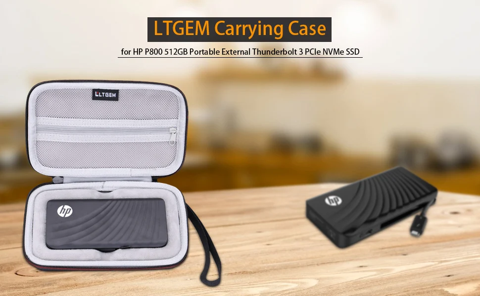 LTGEM Сумка для планшета EVA для hp P800 512 ГБ Портативный внешнее Thunderbolt 3 PCIe Накопитель SSD с протоколом NVME путешествия защитный чехол-сумка для хранения