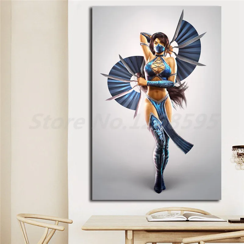 Настенный постер Mortal Kombat Kitana HD настенная Картина на холсте с принтом