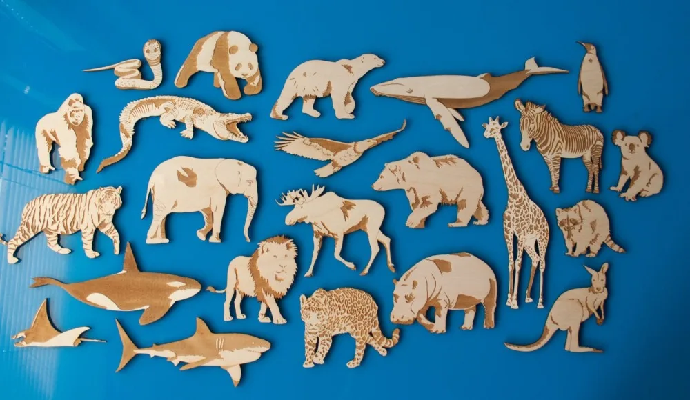 Искусство дикой природы Магнитные деревянные животные Zoology Подарочная идея