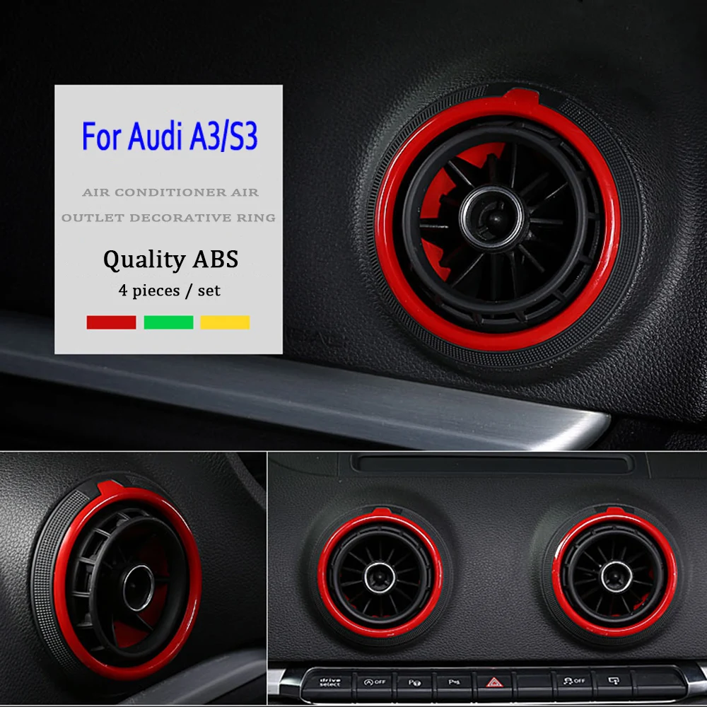Выходное отверстие автомобильного кондиционера декоративное кольцо для Audi A3 S3 RS3