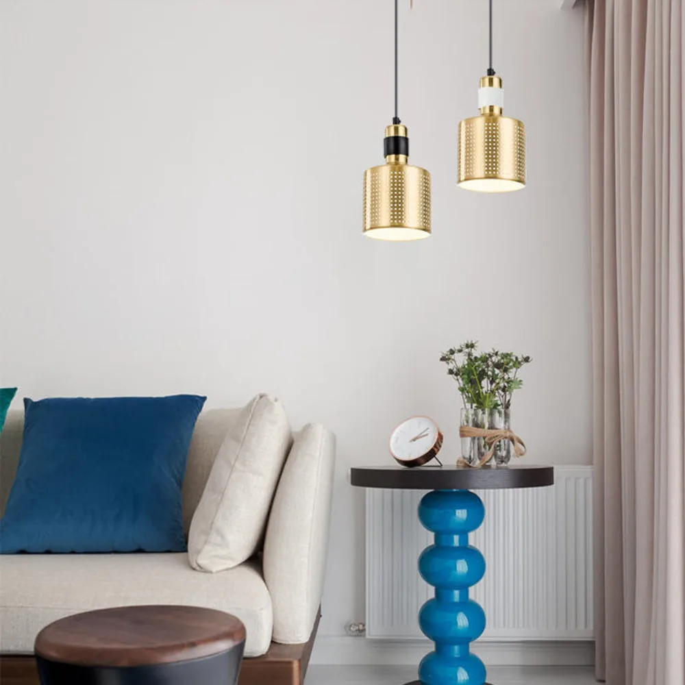 Современные подвесные светильники с покрытием из золотого и серебряного железа