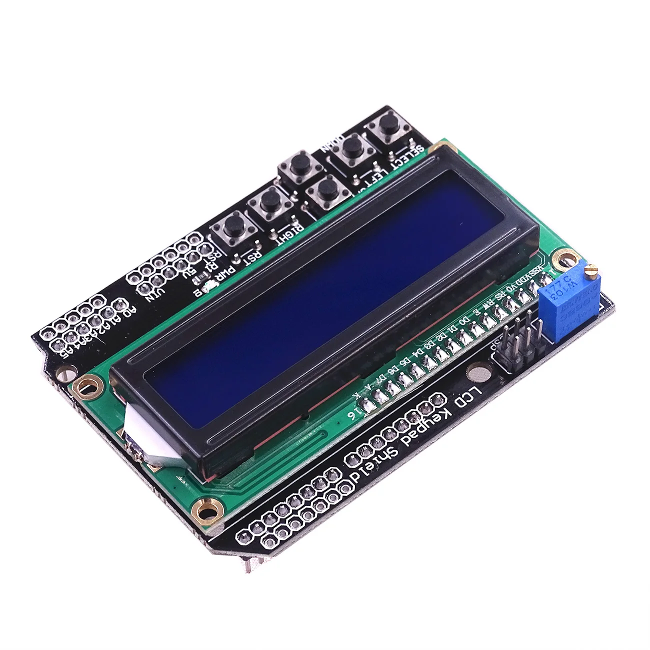 10 шт. ЖК-клавиатура Shield1602 ATMEGA328 ATMEGA2560 raspberry pi lcd 1602 дисплей модуль для Arduino один синий/желтая ткань