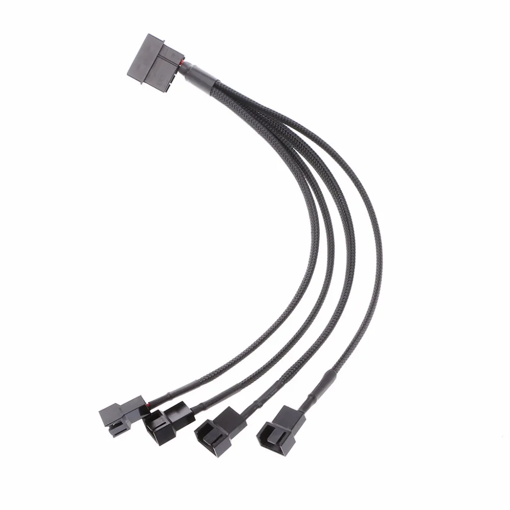 OOTDTY от 1 до 4 способ y сплиттер рукавами контактный Molex папа к 4x 3 контактный/4 PWM