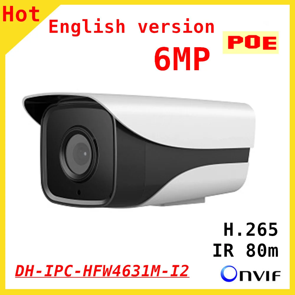 100% Оригинальные 6mp DH IP Камера английский прошивки ИК 80 м H.265 IPC HFW4631M I2 HD1080P