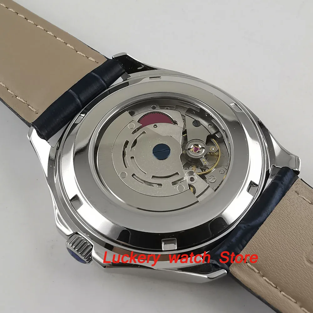 Мужские светящиеся часы с синим циферблатом 39 мм|Мужские механические часы| |