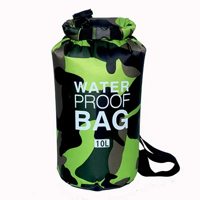 10L green 2L/5L/10L/15L/20L/30L океан пакет водонепроницаемый мешок сухой мешок Открытый Камуфляж ПВХ сумки для спорта плавание Кемпинг Рыбалка рафтинг - Цвет: 10L green