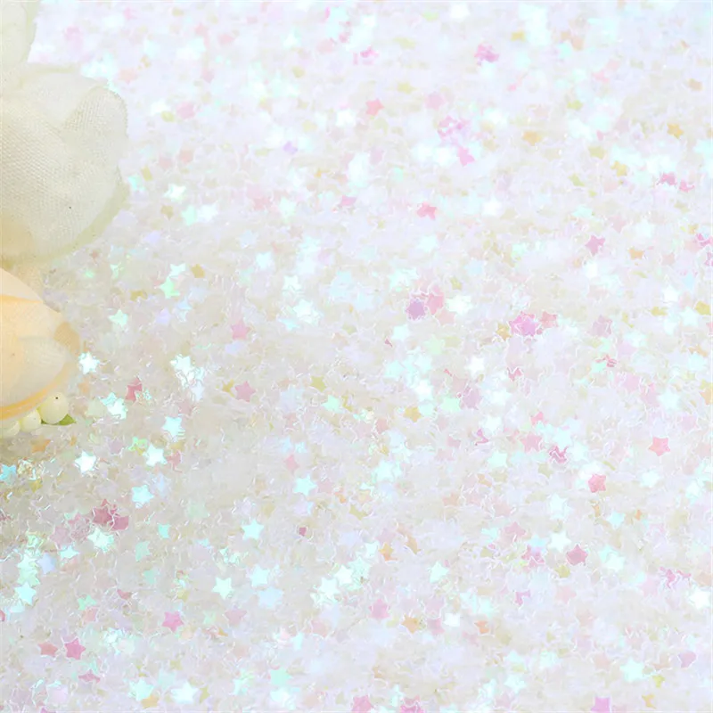 Блестки Star Glitter 3 мм из ПВХ пайетки россыпью для дизайна ногтей Ручное шитье