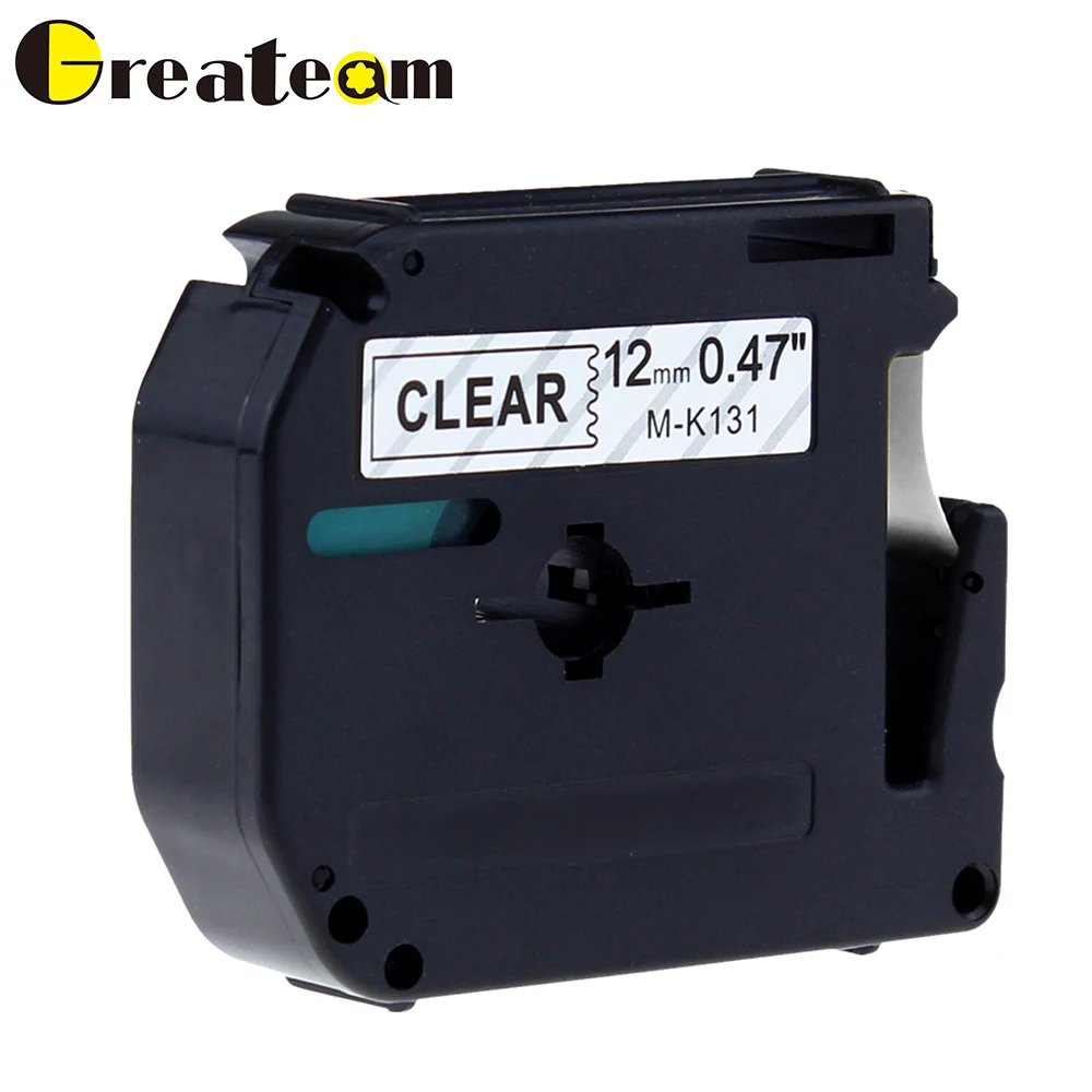 Greateam 1pcs MK131 Compatible Brother M Tape M131 MK 131 M-K131 Black on Clear label for PT-80 PT-100 Label Makers 12mm | Компьютеры и
