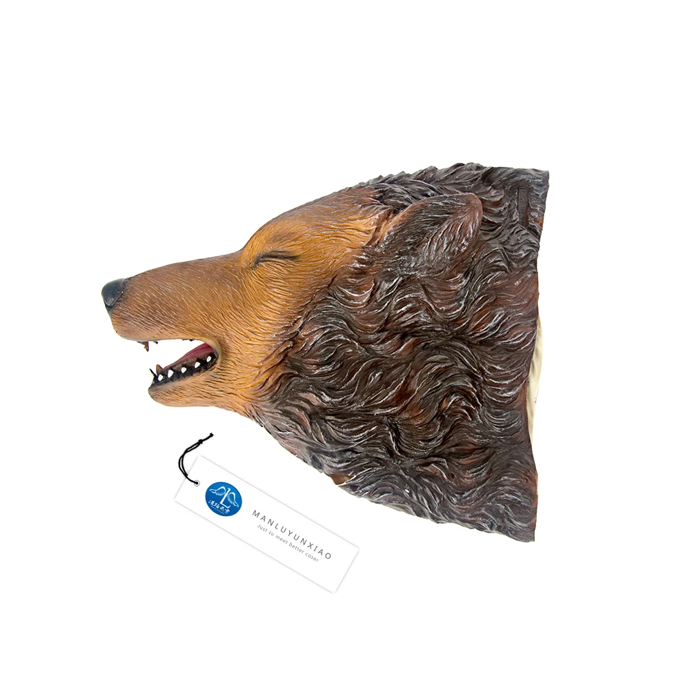 

MANLUYUNXIAO Halloween Full Head Animal Wolf Mask Deluxe Latex Mask Halloween Party Cosplay Mask Theater Prop Wholesale