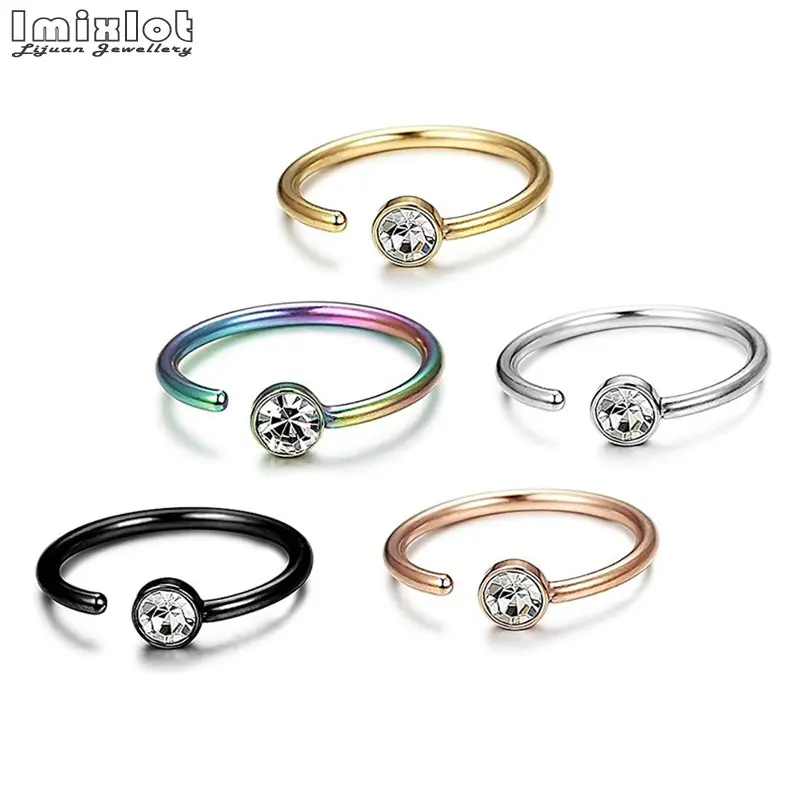 Поддельные кольца для носа из стали 1 шт. губ ушей и перегородки пирсинга женщин