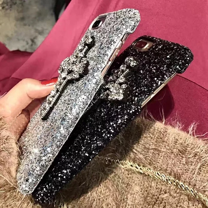 Phone Case Luxury Fashion Bling Glitter Diamond Cross Ultra Thin Anti-knock Protective Cover for 6 6S Plus 7 |