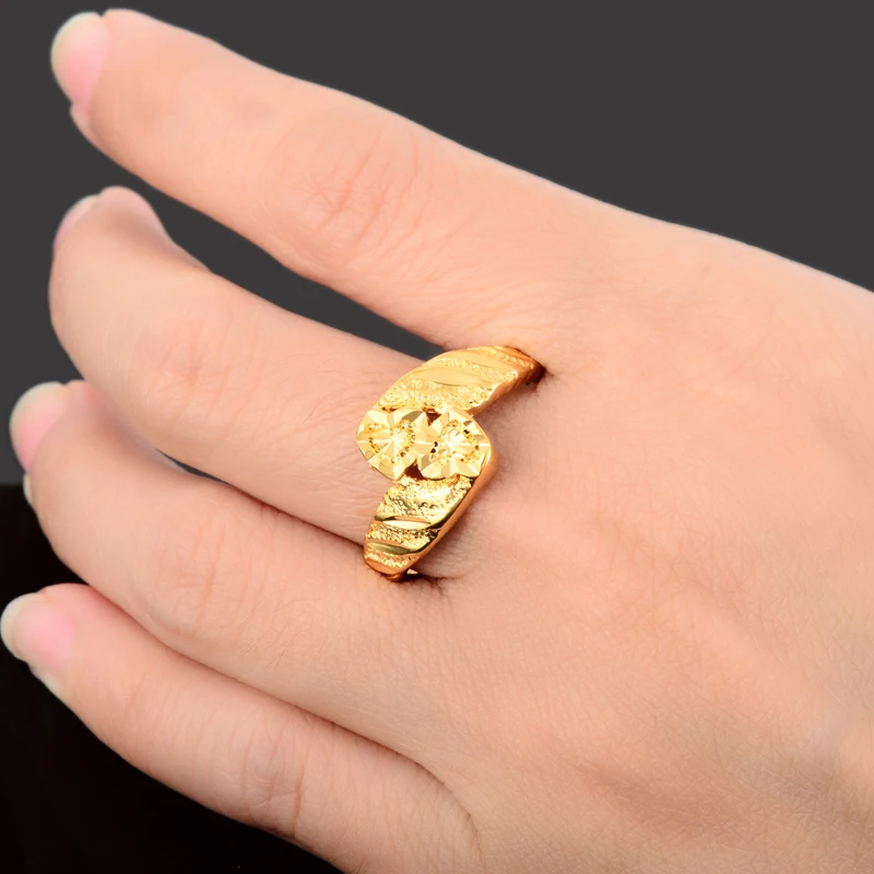 Очаровательные золотые обручальные кольца для мужчин/женщин милые недорогие