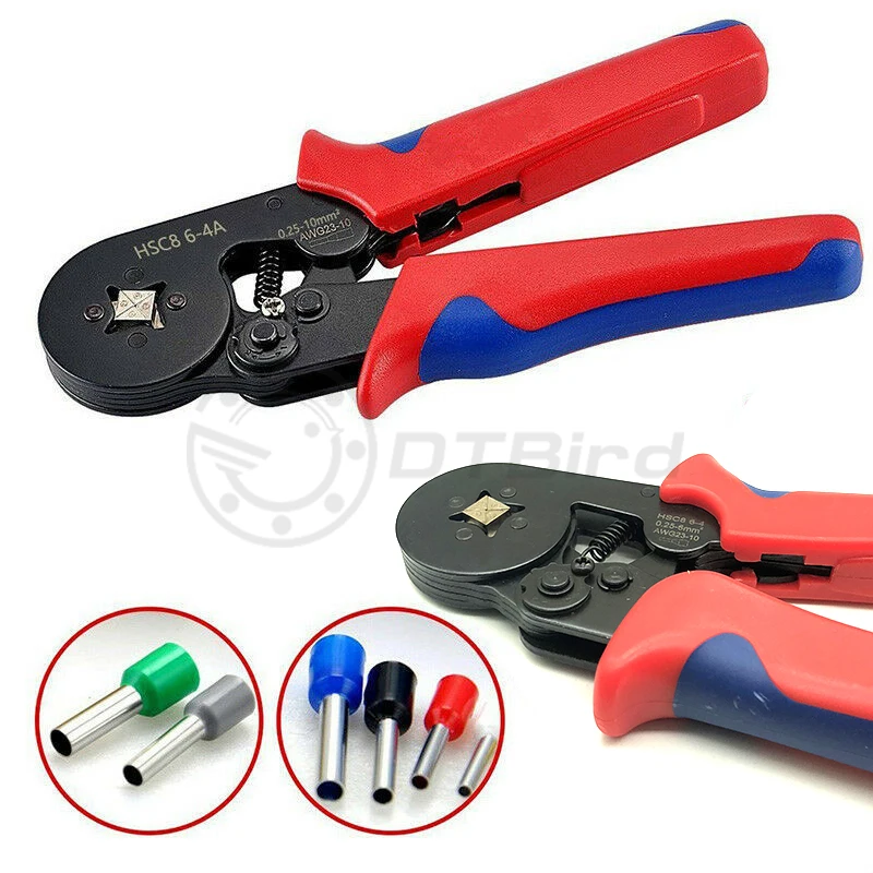 HSC8 6 4A 0 25 10mm2 AWG23 10 обжимные клещи электрическая трубка Клеммы Коробка евклидовой