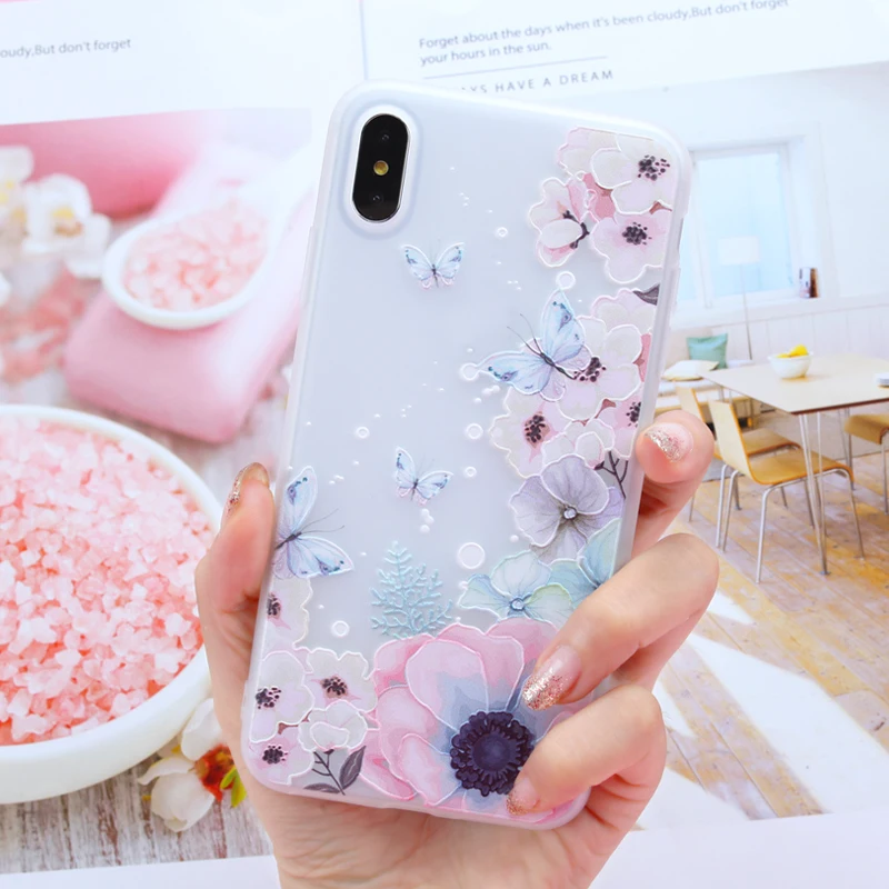 Чехол для iPhone 11 Pro Max X XR XS 7 6 6S 8 Plus 5 SE Samsung Note 10 S7 Edge S8 S9 S10 Цветочный чехол |