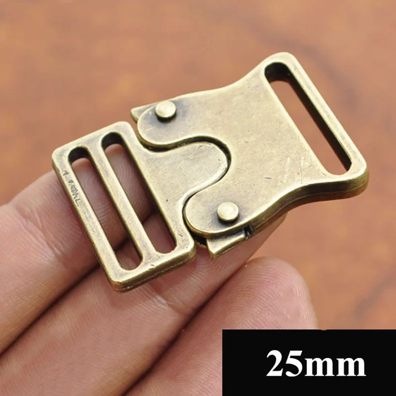 25mm Meetee 2/5 шт ID 20/25/38 мм металлический Бронзовый быстросъемная Пряжка для собачьих ошейников для использования на природе, рюкзак Чемодан leatherCraft аксессуар - Цвет: 25mm