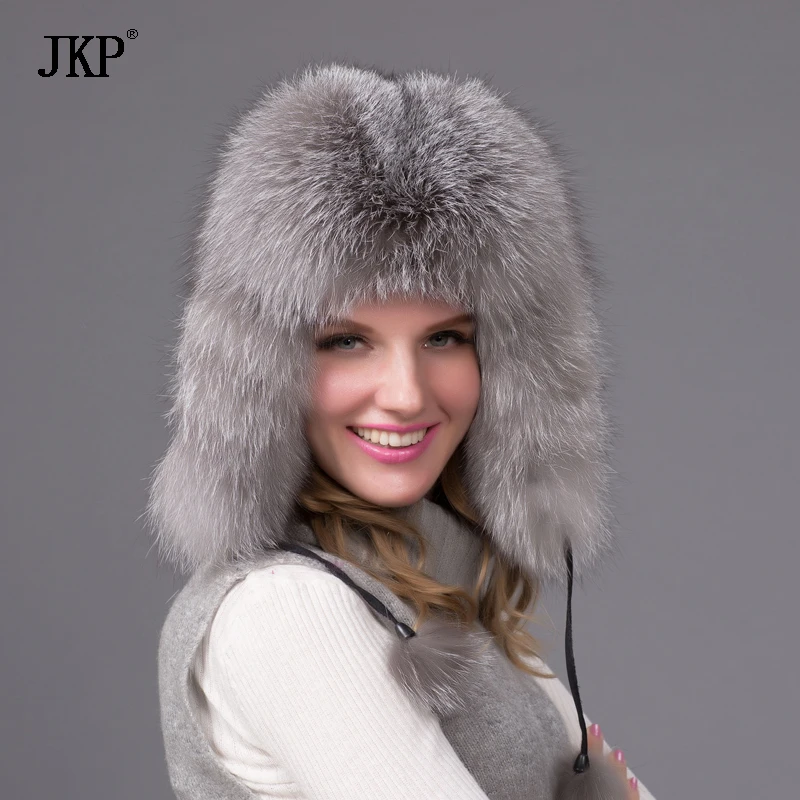 Лидер продаж JKP шапка из лисьего меха или енота зимняя меховая женская Русская