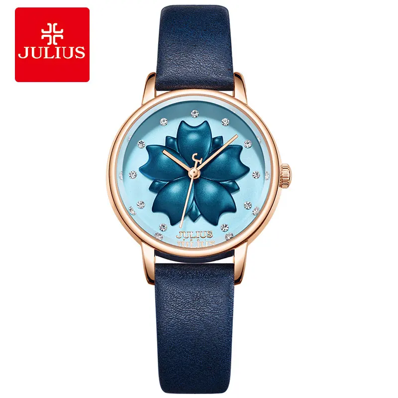 Julius JA-1000 Flower Watch 2018 New Designer Clock Luxury Ladies Dress Wach Fashion Hand Whatch Waterproof Montre Relojes Mujer