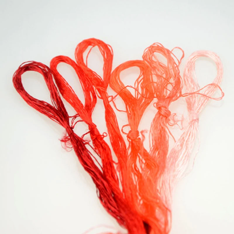 6 шт. настраиваемые нитки для шелковой вышивки/Спиральная вышивка/шелковая