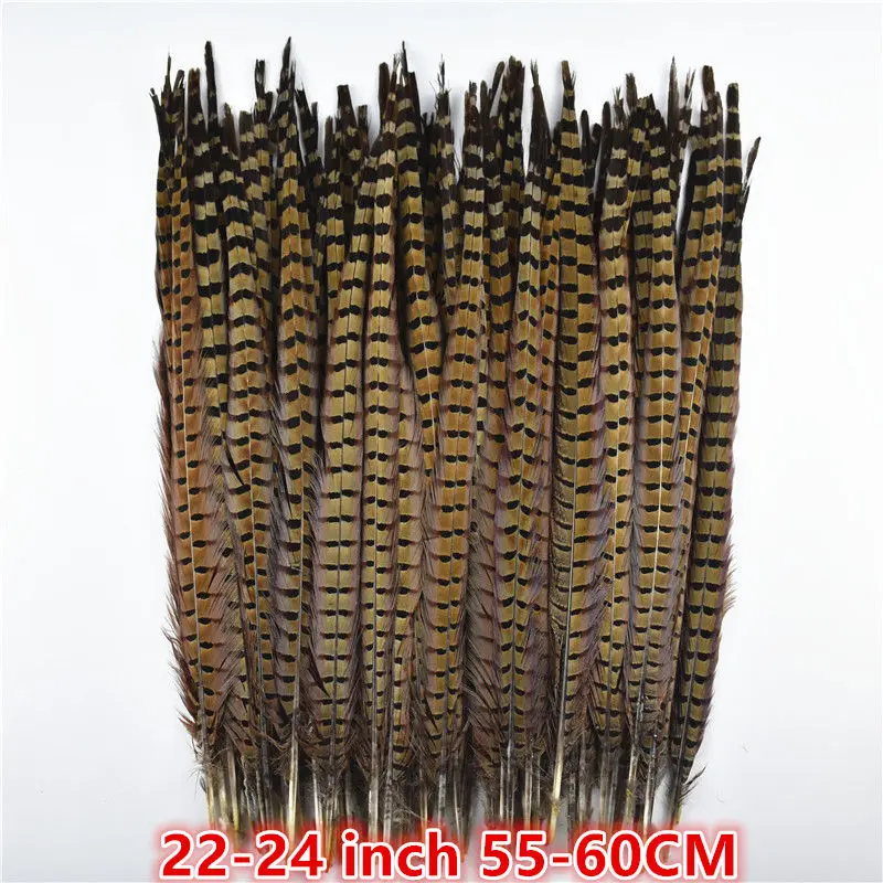 55-60CM 22-24Inch 10-75 см 4-30 дюймов Натуральные Колечки перья из хвоста фазана для рукоделия Свадебные украшения Декор перья фазана - Цвет: 55-60CM 22-24Inch