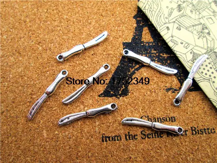 250 шт. подвески для ножей кухни из античного серебра столовые приборы шеф-повар