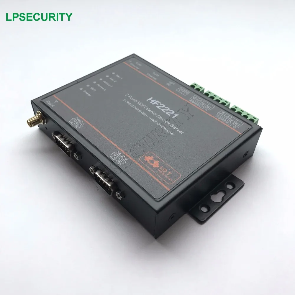 Промышленная модель HF2221 2 Порты WI-FI последовательный сервер последовательных