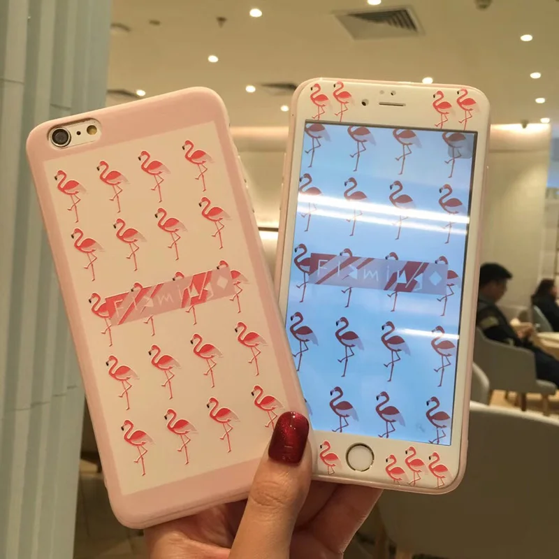 Чехол с розовой Сакурой для iphone 8 plus + пленка из закаленного стекла Apple iPhone 7 6 6S