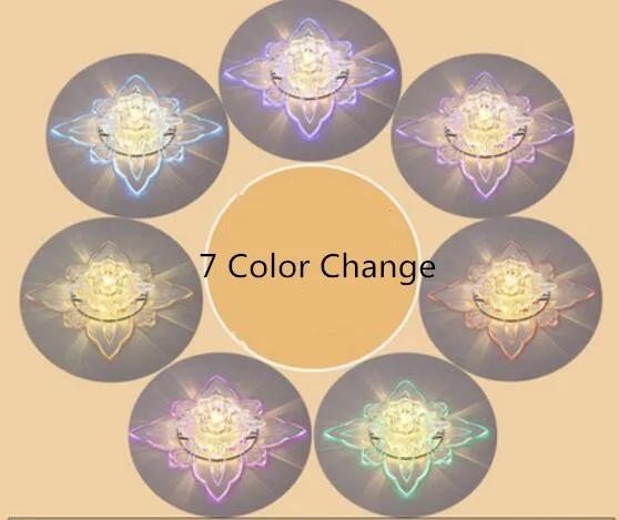 7Color change Бабочка Современная Прихожая Кристалл Красочный светодиодный потолочный светильник зеркало в коридоре потолочный светильник прохода веранда светильник ing - Цвет корпуса: 7Color change