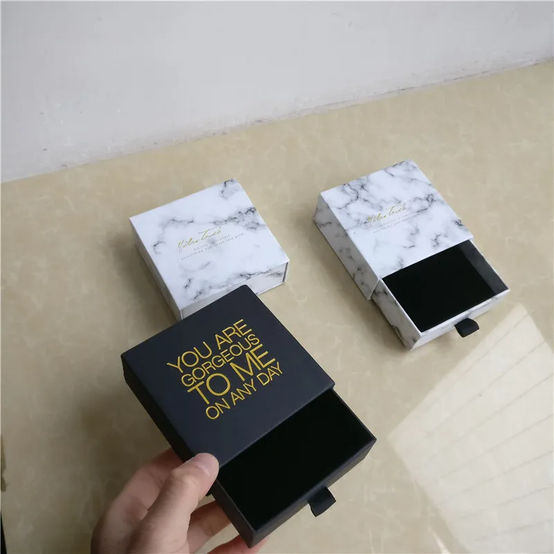 100 шт./лот подарочные коробки для ювелирных изделий с индивидуальным логотипом