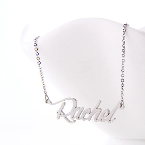Кулон с надписью Rachel Name ожерелье для женщин/девушек золотого цвета из